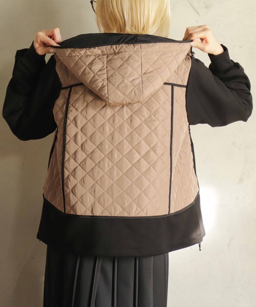 kese-moi(ケセモイ)の「切替フードブルゾン(ブルゾン・レディース・ベージュ/カーキ・FREE)」の14枚目の写真