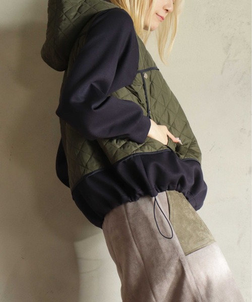 kese-moi(ケセモイ)の「切替フードブルゾン(ブルゾン・レディース・ベージュ/カーキ・FREE)」の12枚目の写真