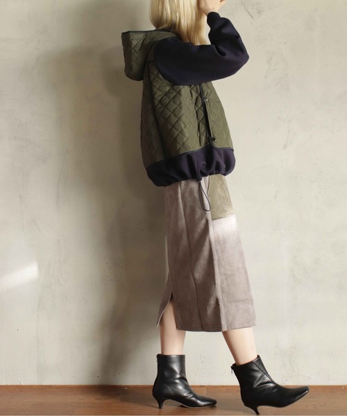 kese-moi(ケセモイ)の「切替フードブルゾン(ブルゾン・レディース・ベージュ/カーキ・FREE)」の3枚目の写真