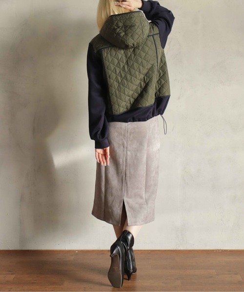 kese-moi(ケセモイ)の「切替フードブルゾン(ブルゾン・レディース・ベージュ/カーキ・FREE)」の5枚目の写真