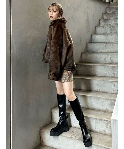 MURUA（ムルーア）の「フェイクファーブルゾン（ブルゾン・レディース・ブラウン/グレー/アイボリー・FREE）」の21枚目の写真