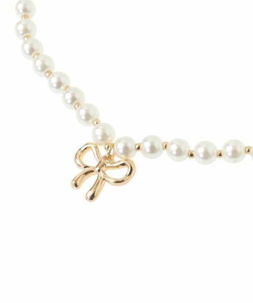 31 Sons de mode（トランテアン　ソン　ドゥ　モード）の「リボンパールネックレス（ネックレス・レディース・ゴールド/シルバー・フリー）」の11枚目の写真
