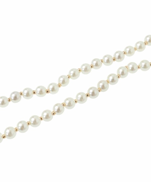 31 Sons de mode（トランテアン　ソン　ドゥ　モード）の「リボンパールネックレス（ネックレス・レディース・ゴールド/シルバー・フリー）」の5枚目の写真