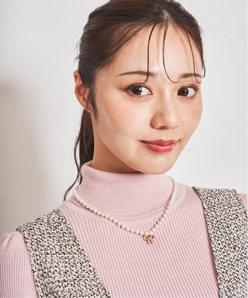 31 Sons de mode（トランテアン　ソン　ドゥ　モード）の「リボンパールネックレス（ネックレス・レディース・ゴールド/シルバー・フリー）」の9枚目の写真