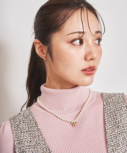 31 Sons de mode（トランテアン　ソン　ドゥ　モード）の「リボンパールネックレス（ネックレス・レディース・ゴールド/シルバー・フリー）」の10枚目の写真