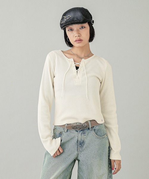 X-girl（エックスガール）の「OVAL LOGO BUCKLE BELT（ベルト・レディース・ブラウン/ブラック・ONE SIZE）」の5枚目の写真