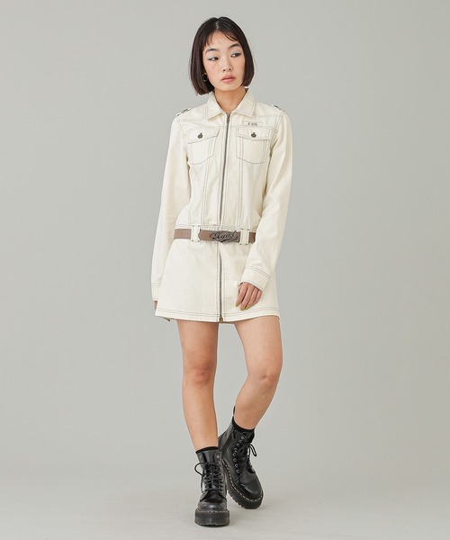 X-girl（エックスガール）の「OVAL LOGO BUCKLE BELT（ベルト・レディース・ブラウン/ブラック・ONE SIZE）」の22枚目の写真