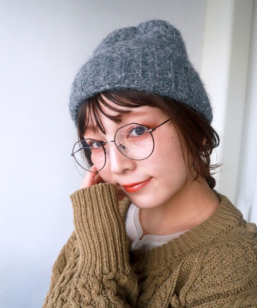 Crisp（クリスプ）の「シャギーニットキャップ（ニットキャップ/ビーニー・レディース・グレー/ブラウン/アイボリー・FREE）」の5枚目の写真