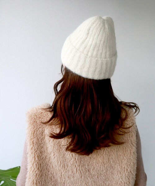 Crisp（クリスプ）の「シャギーニットキャップ（ニットキャップ/ビーニー・レディース・グレー/ブラウン/アイボリー・FREE）」の10枚目の写真