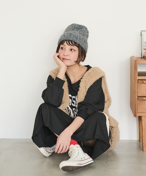 Crisp（クリスプ）の「シャギーニットキャップ（ニットキャップ/ビーニー・レディース・グレー/ブラウン/アイボリー・FREE）」の15枚目の写真