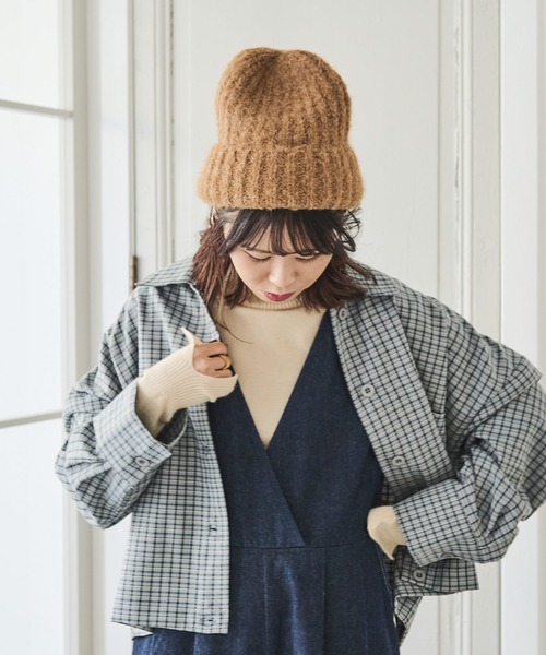 Crisp（クリスプ）の「シャギーニットキャップ（ニットキャップ/ビーニー・レディース・グレー/ブラウン/アイボリー・FREE）」の17枚目の写真