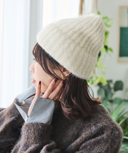 Crisp（クリスプ）の「シャギーニットキャップ（ニットキャップ/ビーニー・レディース・グレー/ブラウン/アイボリー・FREE）」の22枚目の写真