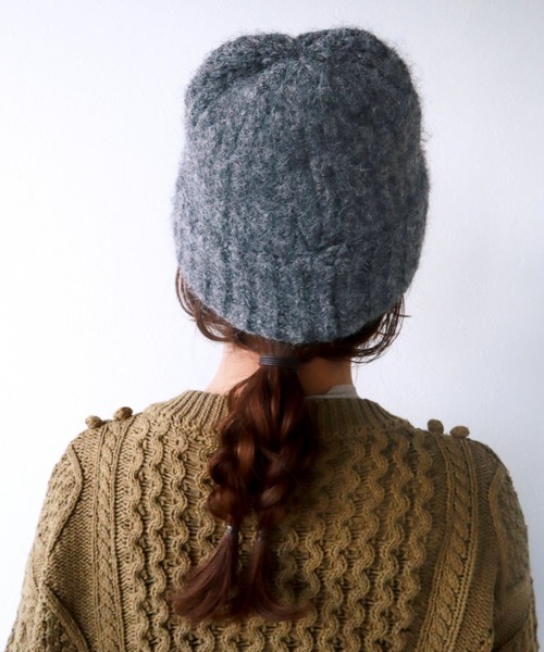 Crisp（クリスプ）の「シャギーニットキャップ（ニットキャップ/ビーニー・レディース・グレー/ブラウン/アイボリー・FREE）」の16枚目の写真