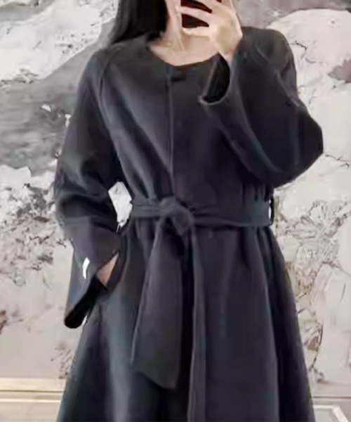 セール】ミニマルエレガンス ウールロングンコート（その他アウター
