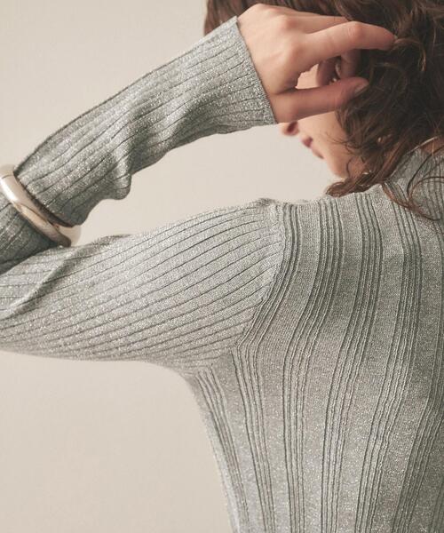 cloenc（クロエンス）の「◆【手洗い可】ラメリブニットプルオーバー（ニット/セーター・レディース・ブラック/ゴールド/シルバー・02）」の11枚目の写真