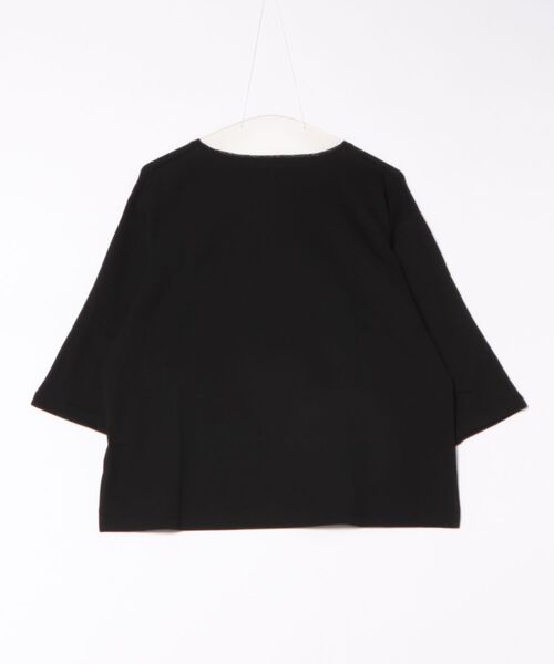 tシャツ 天竺×透かしコンビ　ドルマンP/O レディース FIL DE FER tシャツ 天竺×透かしコンビ ドルマンP/O レディース
