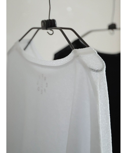 tシャツ 天竺×透かしコンビ　ドルマンP/O レディース FIL DE FER tシャツ 天竺×透かしコンビ ドルマンP/O レディース