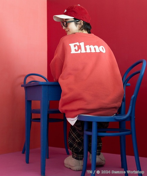 niko and...（ニコアンド）の「【SESAME STREET(セサミストリート)】コラボ 裏起毛プルオーバー（スウェット・レディース・グレー/オフホワイト/グリーン/レッド・FREE）」の20枚目の写真