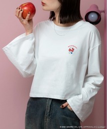 ad thie | 【HELLO KITTY】 前後プリント ショート丈ロングTシャツ(Tシャツ/カットソー)
