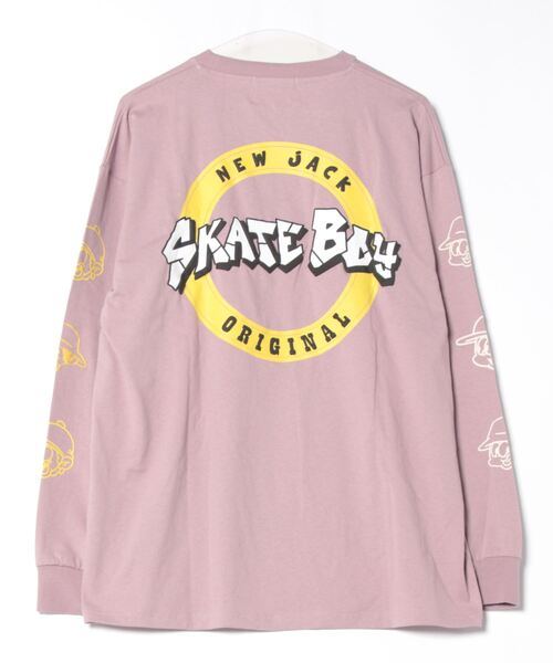 NEW JACK（ニュージャック）の「∴WEGO/NEWJACKサークルロゴロンT（Tシャツ/カットソー・メンズ・ライトパープル・LARGE/MEDIUM）」の2枚目の写真