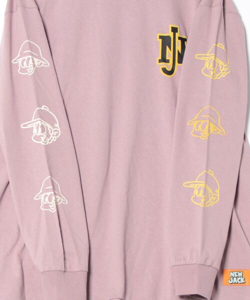 NEW JACK（ニュージャック）の「∴WEGO/NEWJACKサークルロゴロンT（Tシャツ/カットソー・メンズ・ライトパープル・LARGE/MEDIUM）」の3枚目の写真