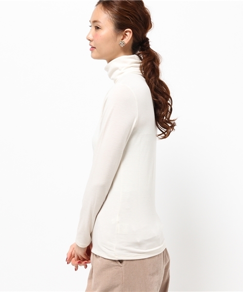 LE JUN（ルジュン）の「ベア天コラーゲン加工タートルネック（Tシャツ/カットソー・レディース・ブラック/ブラック系その他/グレー/オフホワイト・FREE）」の5枚目の写真