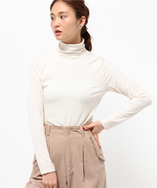 LE JUN（ルジュン）の「ベア天コラーゲン加工タートルネック（Tシャツ/カットソー・レディース・ブラック/ブラック系その他/グレー/オフホワイト・FREE）」の12枚目の写真