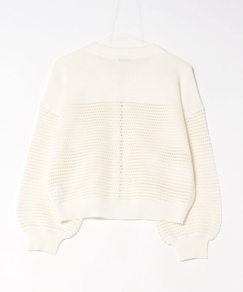 Emma Taylor(エマテイラー)の「メッシュニットジップブルゾン(ブルゾン・レディース・チャコールグレー/アイボリー・FREE)」の13枚目の写真