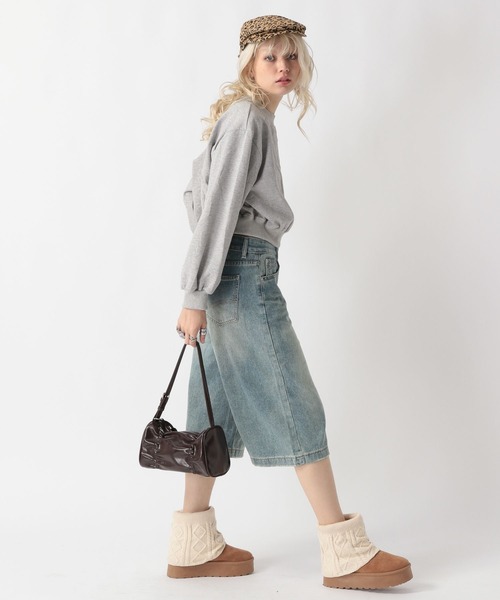 FOREVER 21（フォーエバー トゥエンティーワン）の「【2025SS】華奢見え♪オフショル裏毛プルオーバー（スウェット・レディース・グレー/ネイビー/ブラック・FREE）」の10枚目の写真