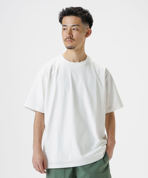 B:MING by BEAMS（ビーミングバイビームス）の「接触冷感 クールタッチ クルーネック T シャツ（Tシャツ/カットソー・メンズ・オフホワイト/ブラック・L/M/S/XL）」の2枚目の写真