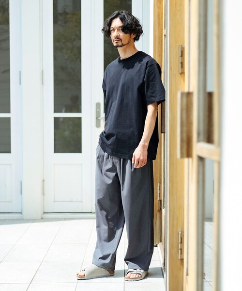 B:MING by BEAMS（ビーミングバイビームス）の「接触冷感 クールタッチ クルーネック T シャツ（Tシャツ/カットソー・メンズ・オフホワイト/ブラック・L/M/S/XL）」の6枚目の写真