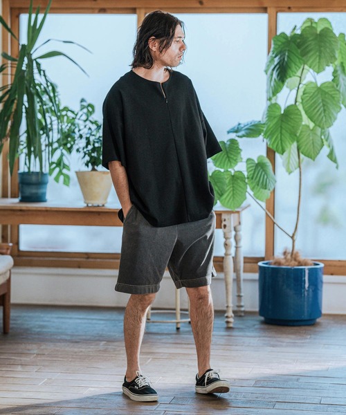 CAMBIO(カンビオ)の「mp13106-Pigment Pile Short Pants パイルショートパンツ(その他パンツ・メンズ・グリーン/ブラック/グレイッシュベージュ・S/M/L)」の8枚目の写真