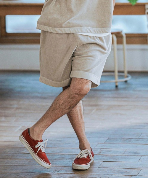 CAMBIO(カンビオ)の「mp13106-Pigment Pile Short Pants パイルショートパンツ(その他パンツ・メンズ・グリーン/ブラック/グレイッシュベージュ・S/M/L)」の10枚目の写真