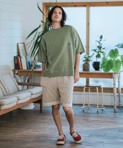 CAMBIO(カンビオ)の「mp13106-Pigment Pile Short Pants パイルショートパンツ(その他パンツ・メンズ・グリーン/ブラック/グレイッシュベージュ・S/M/L)」の15枚目の写真