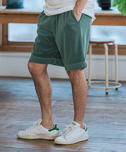 CAMBIO(カンビオ)の「mp13106-Pigment Pile Short Pants パイルショートパンツ(その他パンツ・メンズ・グリーン/ブラック/グレイッシュベージュ・S/M/L)」の16枚目の写真