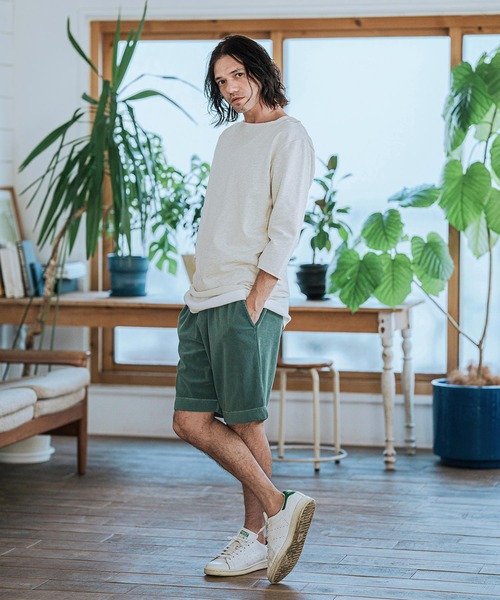 CAMBIO(カンビオ)の「mp13106-Pigment Pile Short Pants パイルショートパンツ(その他パンツ・メンズ・グリーン/ブラック/グレイッシュベージュ・S/M/L)」の18枚目の写真