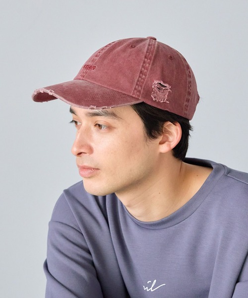 LAKOLE（ラコレ）の「ダメージロゴキャップ / 282489（キャップ・メンズ・エンジ/インディゴブルー/ブラック・9）」の3枚目の写真