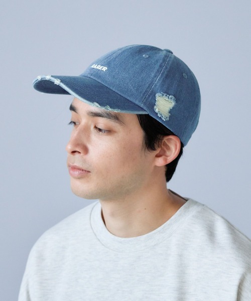 LAKOLE（ラコレ）の「ダメージロゴキャップ / 282489（キャップ・メンズ・エンジ/インディゴブルー/ブラック・9）」の2枚目の写真