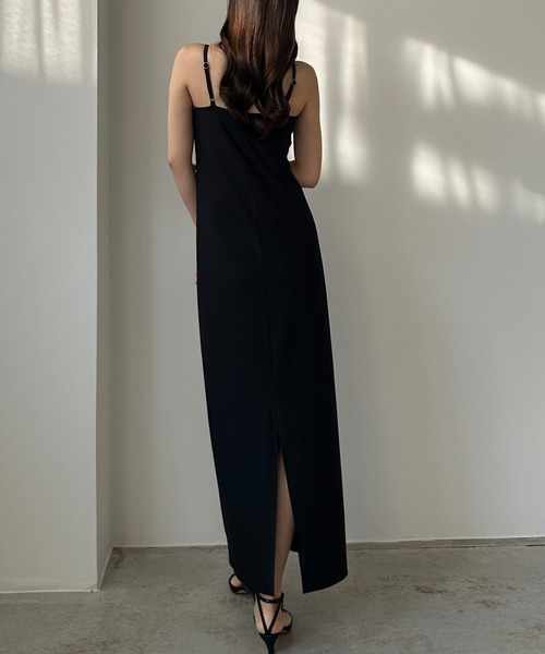 Louere（ルエレ）の「【取り外し可能パット付き】アメスリストレッチキャミワンピース（ワンピース・レディース・チャコール/ブラウン/ブラック・SMALL/MEDIUM/LARGE/X-LARGE）」の6枚目の写真