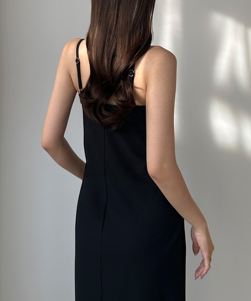 Louere（ルエレ）の「【取り外し可能パット付き】アメスリストレッチキャミワンピース（ワンピース・レディース・チャコール/ブラウン/ブラック・SMALL/MEDIUM/LARGE/X-LARGE）」の8枚目の写真