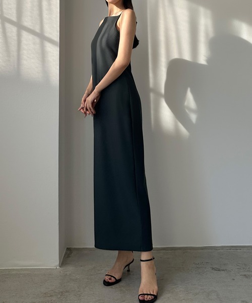 Louere（ルエレ）の「【取り外し可能パット付き】アメスリストレッチキャミワンピース（ワンピース・レディース・チャコール/ブラウン/ブラック・SMALL/MEDIUM/LARGE/X-LARGE）」の11枚目の写真