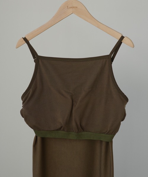 Louere（ルエレ）の「【取り外し可能パット付き】アメスリストレッチキャミワンピース（ワンピース・レディース・チャコール/ブラウン/ブラック・SMALL/MEDIUM/LARGE/X-LARGE）」の12枚目の写真
