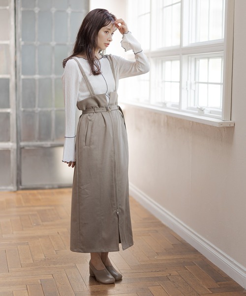 mysty woman（ミスティウーマン）の「配色メロープリーツプルオーバー  315779（Tシャツ/カットソー・レディース・ブラック/グレー/オフホワイト・FREE）」の7枚目の写真