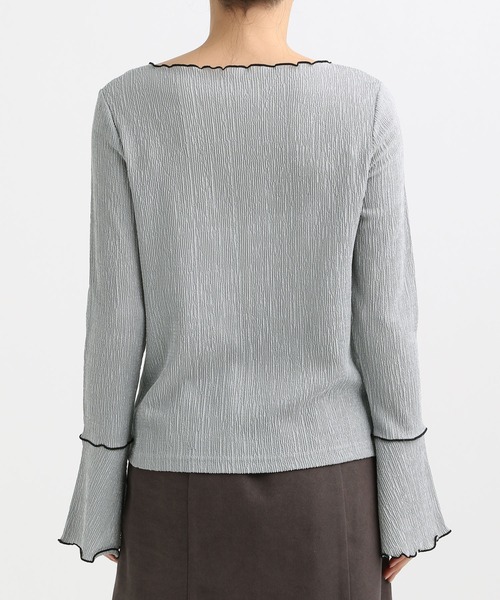 mysty woman（ミスティウーマン）の「配色メロープリーツプルオーバー  315779（Tシャツ/カットソー・レディース・ブラック/グレー/オフホワイト・FREE）」の10枚目の写真