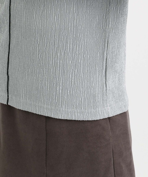 mysty woman（ミスティウーマン）の「配色メロープリーツプルオーバー  315779（Tシャツ/カットソー・レディース・ブラック/グレー/オフホワイト・FREE）」の14枚目の写真