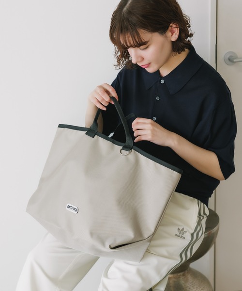 OUTDOOR PRODUCTS（アウトドアプロダクツ）の「OUTDOOR PRODUCTS/アウトドアプロダクツ OUTDOOR 2way handle Bag トートバッグ 大容量（トートバッグ・レディース・グレー/ブラック/グリーン/ベージュ・FREE）」の4枚目の写真