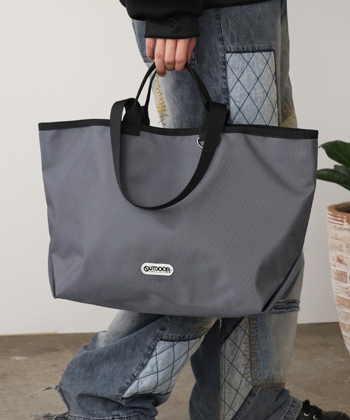 OUTDOOR PRODUCTS（アウトドアプロダクツ）の「OUTDOOR PRODUCTS/アウトドアプロダクツ OUTDOOR 2way handle Bag トートバッグ 大容量（トートバッグ・レディース・グレー/ブラック/グリーン/ベージュ・FREE）」の3枚目の写真