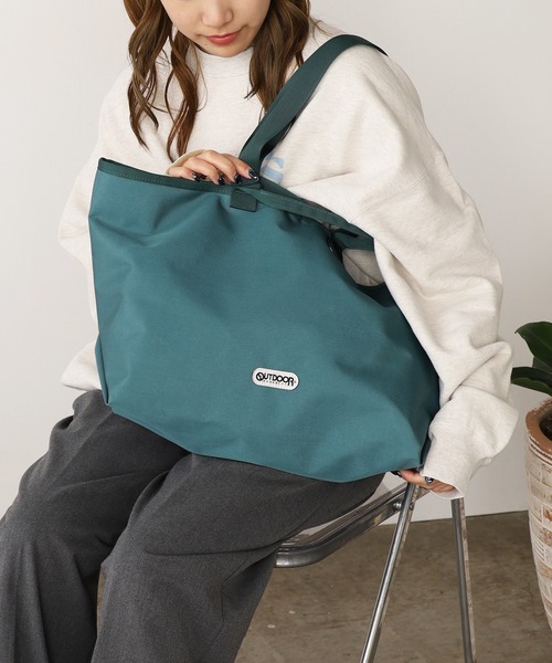OUTDOOR PRODUCTS（アウトドアプロダクツ）の「OUTDOOR PRODUCTS/アウトドアプロダクツ OUTDOOR 2way handle Bag トートバッグ 大容量（トートバッグ・レディース・グレー/ブラック/グリーン/ベージュ・FREE）」の16枚目の写真