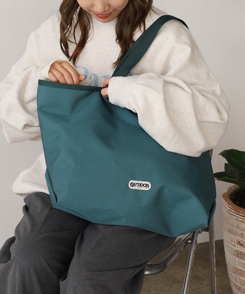 OUTDOOR PRODUCTS（アウトドアプロダクツ）の「OUTDOOR PRODUCTS/アウトドアプロダクツ OUTDOOR 2way handle Bag トートバッグ 大容量（トートバッグ・レディース・グレー/ブラック/グリーン/ベージュ・FREE）」の17枚目の写真