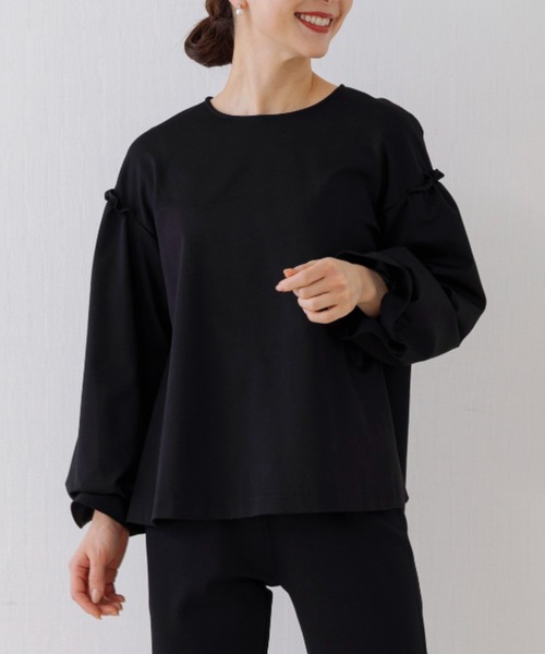 Sono（ソーノ）の「【SONO/ソーノ】ﾊﾟﾌｨｽﾘｰﾌﾞ ｸﾘｵﾝﾌﾟﾙｵｰﾊﾞｰ（Tシャツ/カットソー・レディース・ブラック/ホワイト/ラベンダー・F）」の4枚目の写真